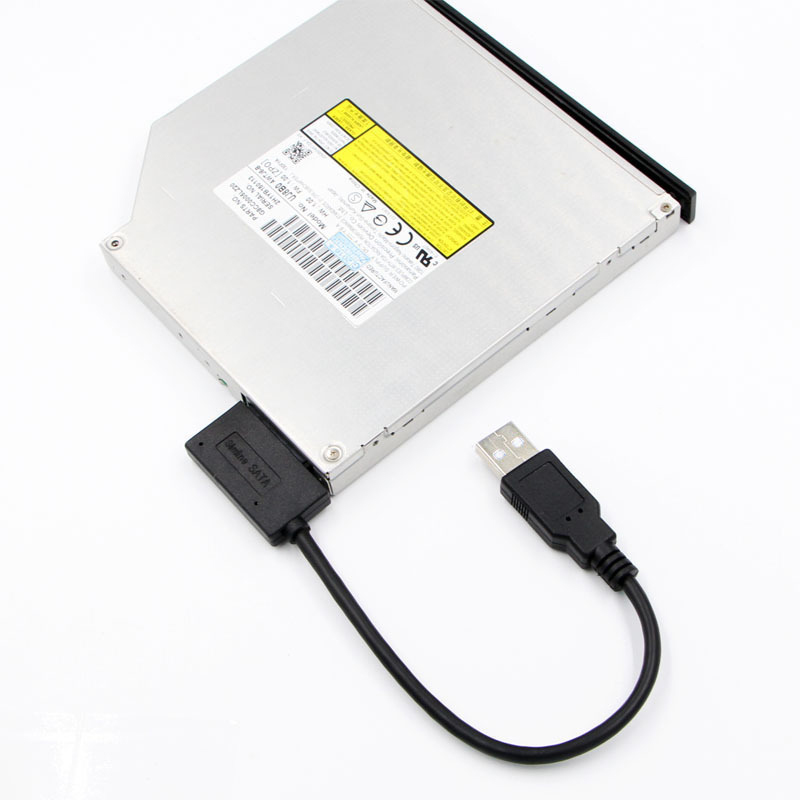 Laptop SATA Cable SATA to USB Adapter 6P + 7P SATA to USB2.0 cd-rom Cable 13-Pin Adapter Box