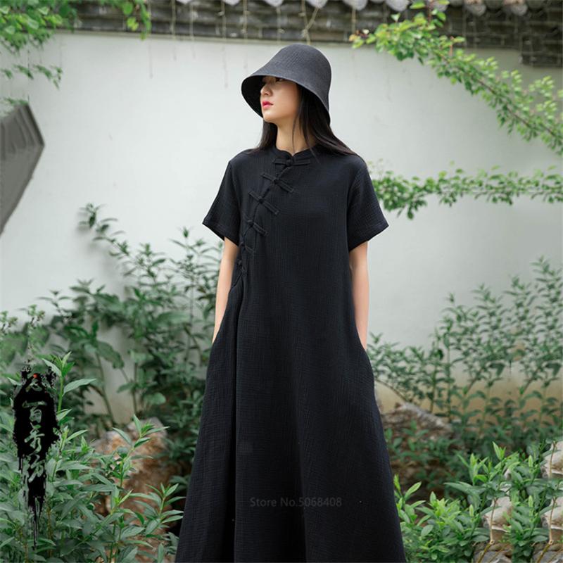 Chinese Fashion Cheongsams for Women Vintage Qipao Long Party Wedding Dress Cotton Linen Hanfu Traditional China Style Clothing
Chinese Fashion Cheongsams for Women Vintage Qipao Long Party Wedding Dress Cotton Linen Hanfu Traditional China Style Clothing