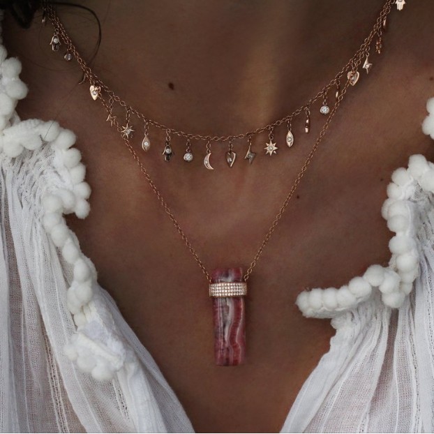 Fine 925 sterling silver lucky cute symbol tiny charms tassel chain choker statement 2019 gorgeous women collar necklace