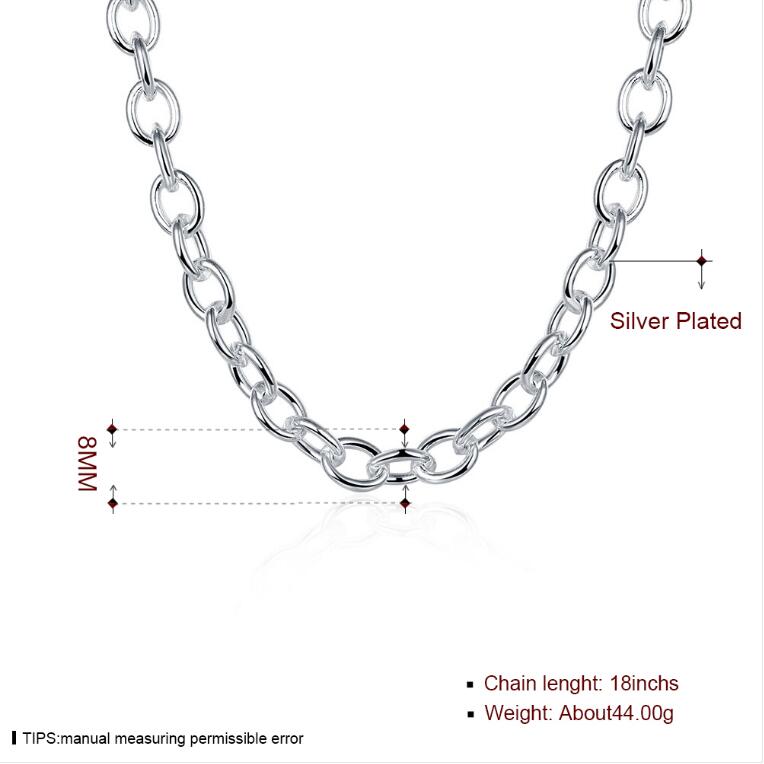 Hot sale Shrimp buckle thick necklace men sterling silver plate necklace STSN100, fashion 925 silver Chains necklace factory direct sale