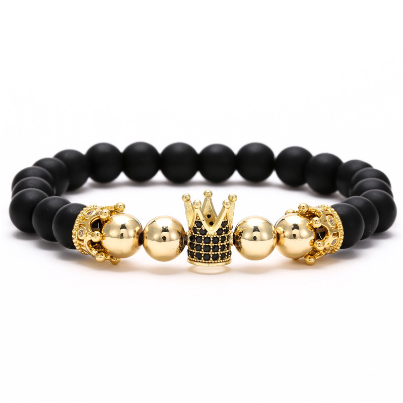 Trendy Micro Pave Cubic Zirconia Hecagon Crown Charm Beaded Bracelet Men Couple Stone Bead Bangles Fashion Men Jewelry
Trendy Micro Pave Cubic Zirconia Hecagon Crown Charm Beaded Bracelet Men Couple Stone Bead Bangles Fashion Men Jewelry