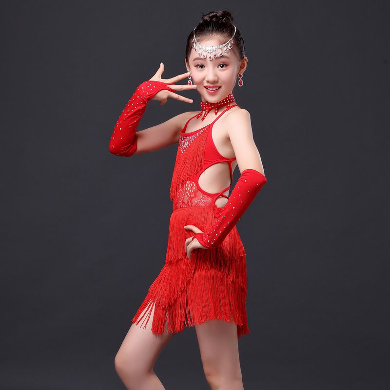 Children's Latin dance skirt costume children's Latin dance clothing hot drilling tassel dress stage performance clothing
Children's Latin dance skirt costume children's Latin dance clothing hot drilling tassel dress stage performance clothing