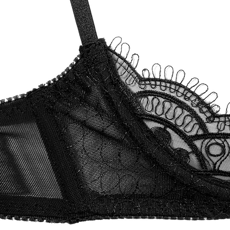 Bras Sets Lingerie Open Chest Crotchless Panties Female Underwear Sexy Lace Embroidery Push Up Bra Panty Set