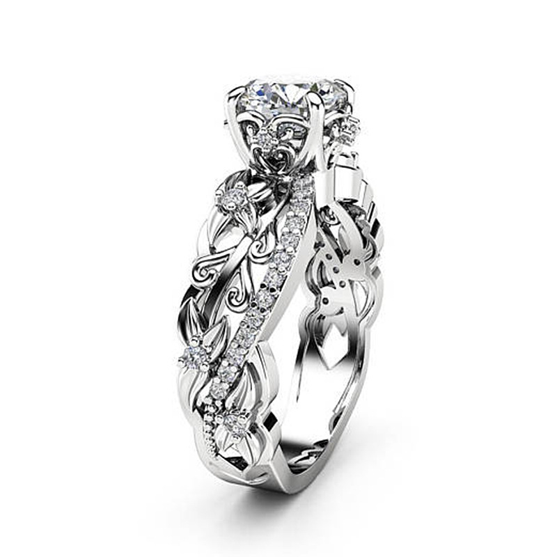 Silver Color Flower Pattern Rings for Women Ladies Trendy Simple Engagement Wedding Rings Inlaid Zircon bijoux femme Size 6-10
Silver Color Flower Pattern Rings for Women Ladies Trendy Simple Engagement Wedding Rings Inlaid Zircon bijoux femme Size 6-10