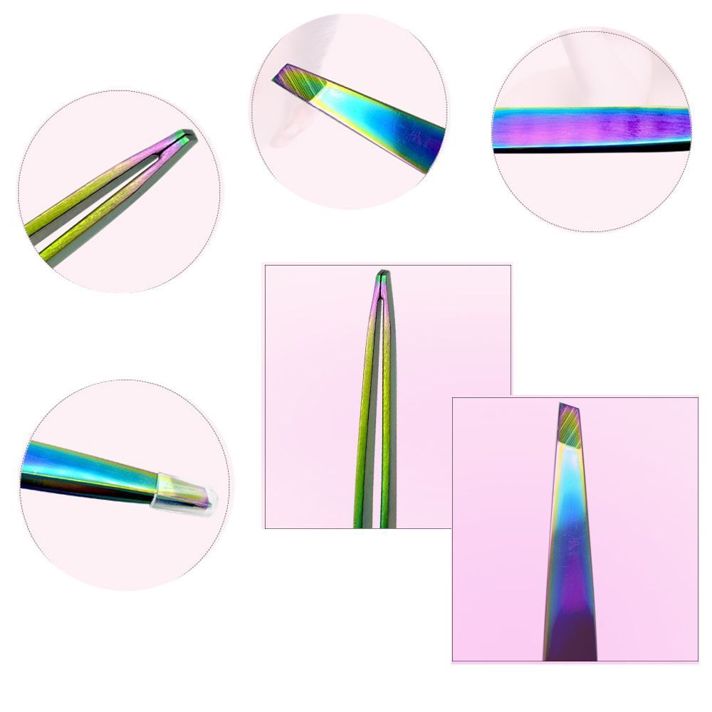 Stainless Steel Colorful Eyebow Tweezers Beauty Slanted Hair Removal Of High Quality Make Up Tools Tweezers Pinzas Augenbrauenpinzette Aus Edelstahl