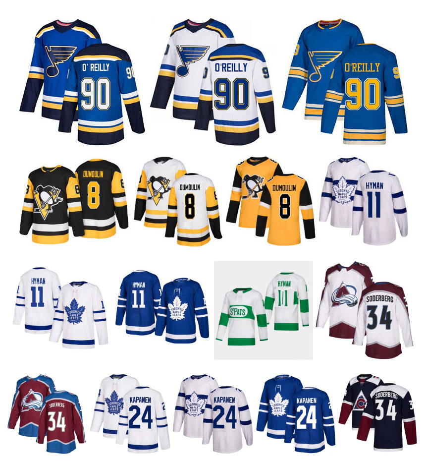 St. Louis Blues 90 Ryan OReilly Toronto Maple Leafs Kasperi Kapanen 11 Zach Hyman 34 Carl Soderberg Pittsburgh Penguins Dumoulin Jersey, Black;red
St. Louis Blues 90 Ryan OReilly Toronto Maple Leafs Kasperi Kapanen 11 Zach Hyman 34 Carl Soderberg Pittsburgh Penguins Dumoulin Jersey, Black;red