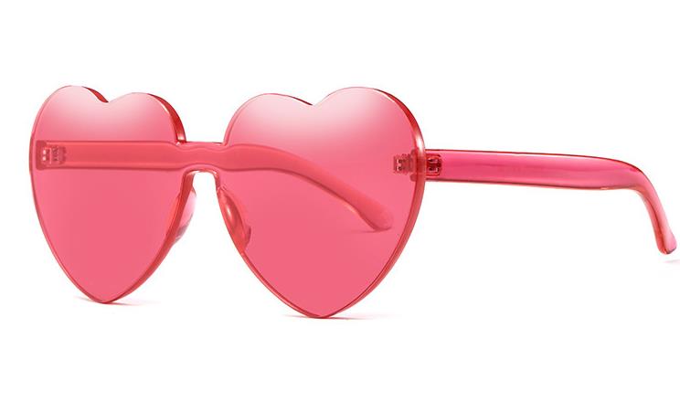 eart Shaped Transparent Rimless Sunglasses Multicolor Party Favors Candy Color Frameless Glasses Tinted Eyewear Thick Slices
