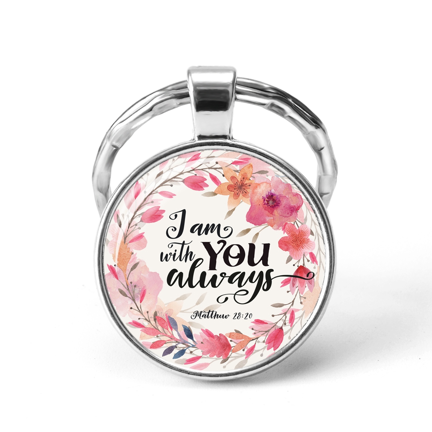 Newest Metal Key Chains I Am With You Always Quote Scripture Bible Verse Pendant Glass Cabochon Key Chain Key Ring
Newest Metal Key Chains I Am With You Always Quote Scripture Bible Verse Pendant Glass Cabochon Key Chain Key Ring