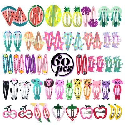 60pcs Animal Pattern Print Hair bow Cartoon Hairpins Metal Fruite Star Snap Hair Clips For Girls Hair Accessories
60pcs Animal Pattern Print Hair bow Cartoon Hairpins Metal Fruite Star Snap Hair Clips For Girls Hair Accessories