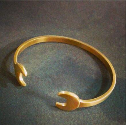 Fashion- jewelry bracelets for men titanium steel bracelets double-ended spanner cuff hot fashion free of shipping