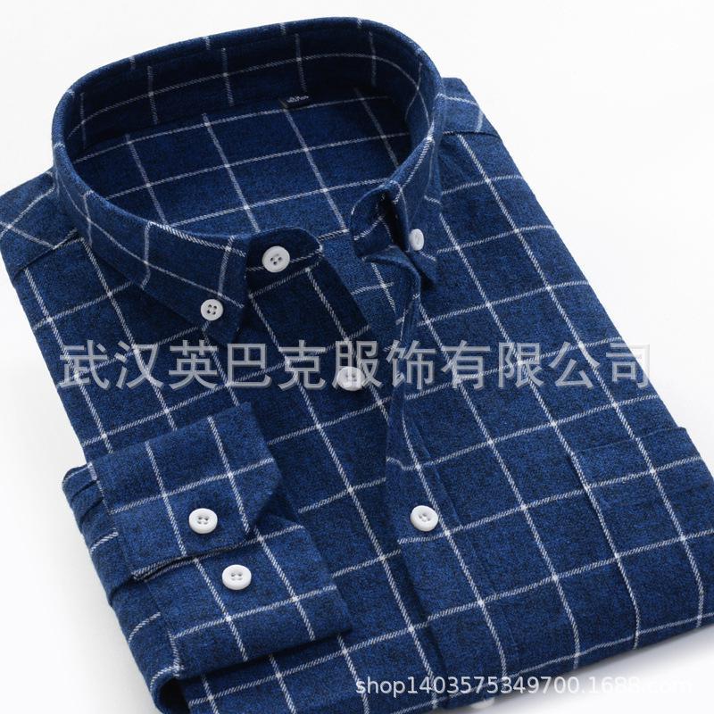 Men's Dress Shirts Arrival High Quality 100%pure Cotton Super Large Loose Men Thickened Autumn Flannel Plaid Plus Size XXL-10XL