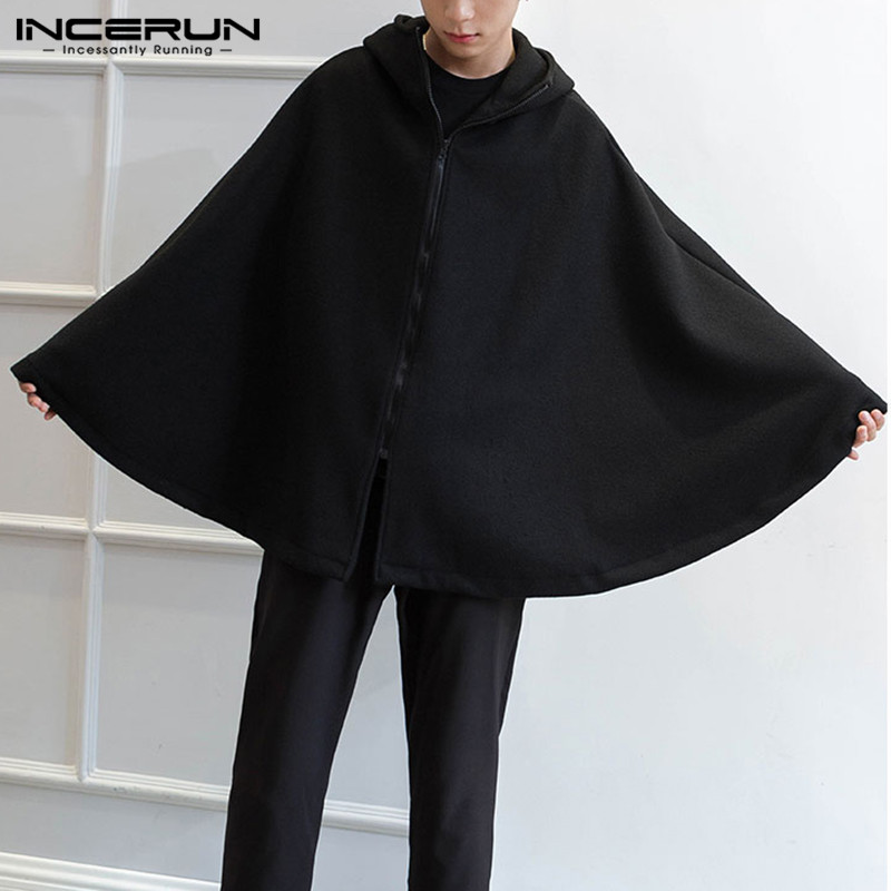 Men' Jackets INCERUN Streetwear Men Solid Color Fashion Hooded Cloak Cape Trench Casual Comfort Baggy Mens Zipper Overcoats Hoodies, Black
Men' Jackets INCERUN Streetwear Men Solid Color Fashion Hooded Cloak Cape Trench Casual Comfort Baggy Mens Zipper Overcoats Hoodies, Black