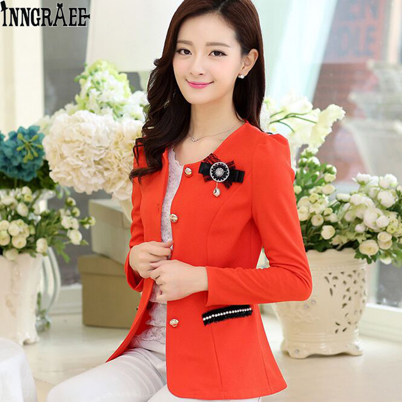Spring Autumn Women Slim Blazer Coat 2017 Plus Size Casual Jacket Long Sleeve One Button Suit Lady Blazers Work Wear NS3859, Rose red
Spring Autumn Women Slim Blazer Coat 2017 Plus Size Casual Jacket Long Sleeve One Button Suit Lady Blazers Work Wear NS3859, Rose red