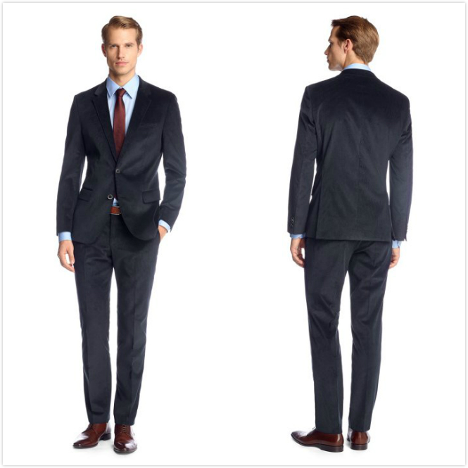 Fashion Young Groom Wedding Tuxedos Men Groom Suits Notched Lapel Slim Fit Two Button Prom Party Blazer Jacket (Jacket+Pants)