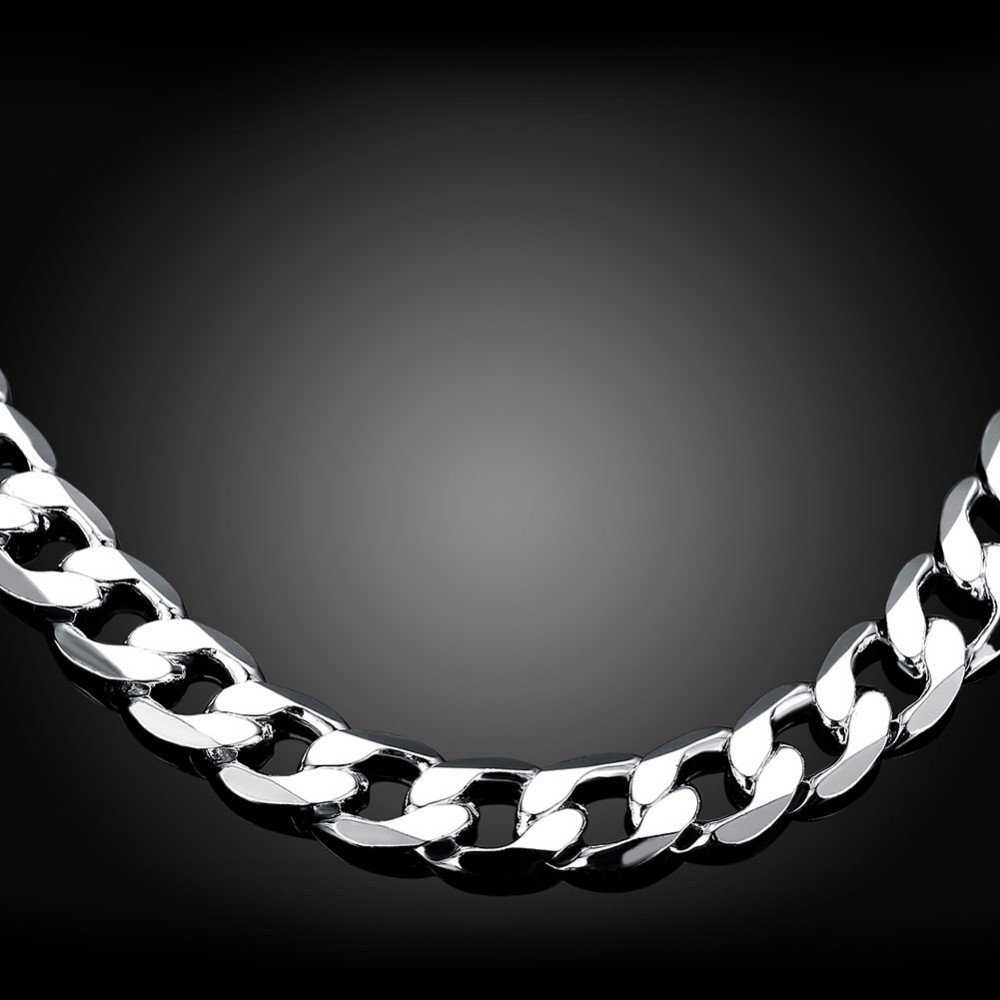 Whole 4MM6MM8MM10MM Width 925 Silver Figaro Chain Necklace for Man Women Fashion Cuban Jewelry Hip Hop Curb Necklace New