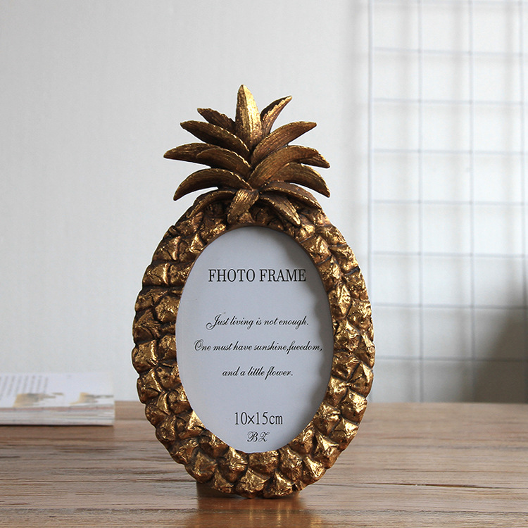 Ellipse Pineapple Retro Style Photo Frame Hot Sale Resin Desktop Picture Frames Best Birthday Gift Photo Frame Gold And Silver от DHgate WW