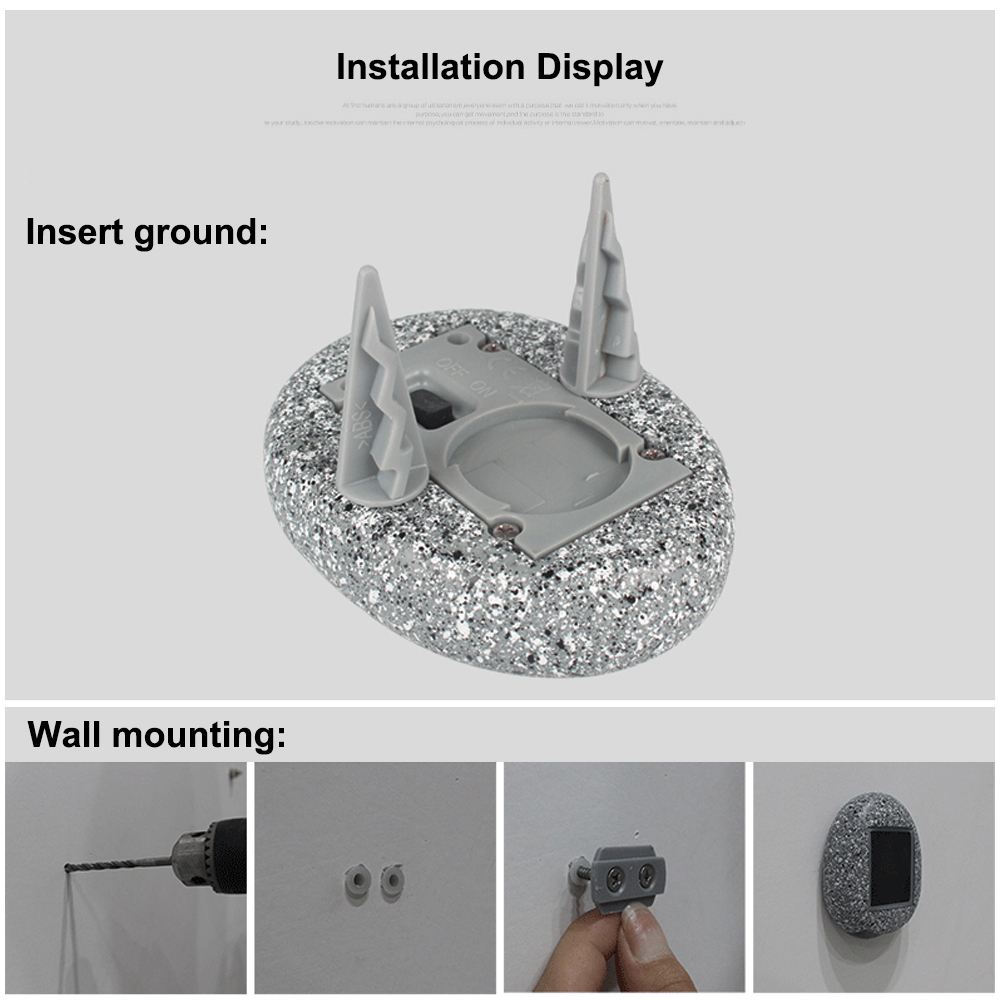 LED Solar Lamp Modern Simulation Stone Buried Light for Garden Waterproof Outdoor Security Solar Underground Light Lawn Lighting