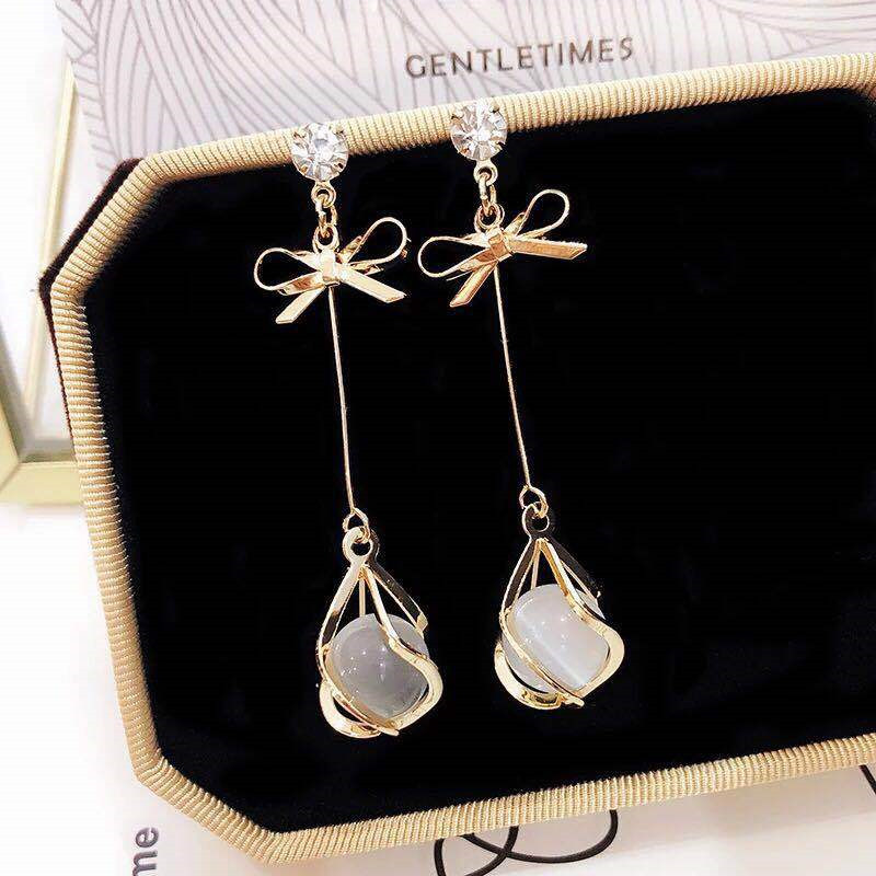 Dangle & Chandelier Long Opal Drop Earrings Gold Silver Bowknot Rhinestone Earring Pendientes Elegant Korean Fashion For Women Party Jewelry
Dangle & Chandelier Long Opal Drop Earrings Gold Silver Bowknot Rhinestone Earring Pendientes Elegant Korean Fashion For Women Party Jewelry