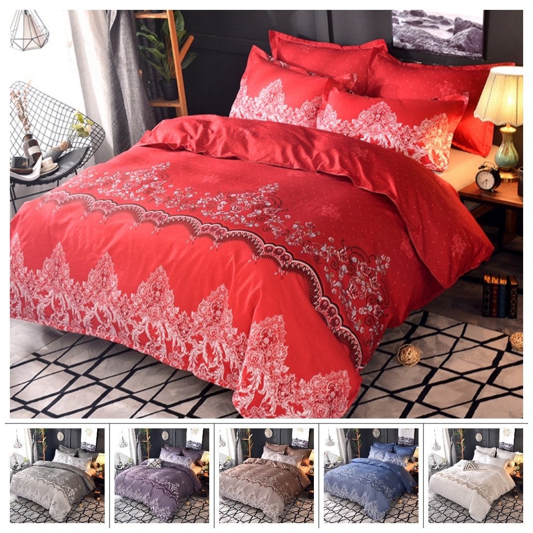 Fashion 2 or 3pcs Bedding Set Lace Duvet Cover Sets with Zipper Closure 1 Quilt Cover + 1/2 Pillowcases US/EU/AU Size, Gray
Fashion 2 or 3pcs Bedding Set Lace Duvet Cover Sets with Zipper Closure 1 Quilt Cover + 1/2 Pillowcases US/EU/AU Size, Gray