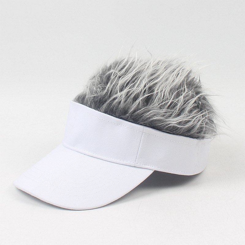 hat Funny Men Adjustable Wig Cap Unisex Flair Hair Visor Snapback Casual Golf Caps Outdoor Wig Cap Parent-child Street Trend