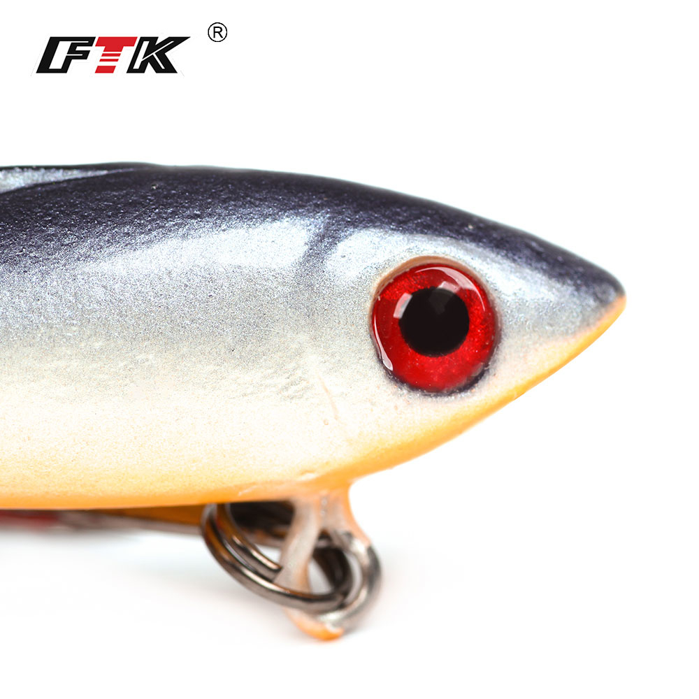 FTK Ice Fishing Lure 15g 20g 30g 5colors Winter Bait Hard Lure Carp Fishing hooks Balancer for Fishing Baits Lead Jigging T191016