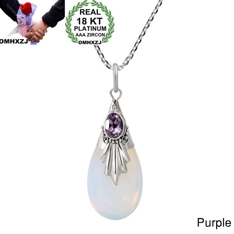 OMHXZJ Wholesale European Fashion Woman Girl Party Gift Water Drop Moonstone 18KT White Gold Pendant Necklace NA01
OMHXZJ Wholesale European Fashion Woman Girl Party Gift Water Drop Moonstone 18KT White Gold Pendant Necklace NA01
