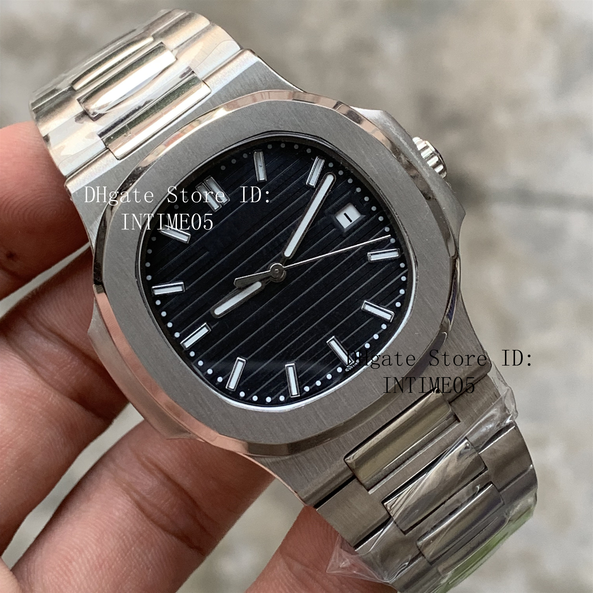 Sales Promotion Watch Black Dial Asia 2813 Movement 40mm 5711/1A 5711 Mechanical Transparent Automatic Mens Orologio di Lusso Wristwatches, Only box no have watches