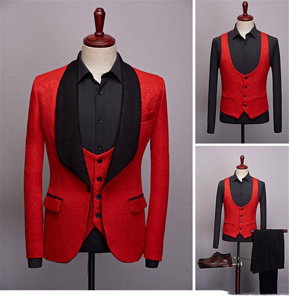 slim fit 3 pieces mens suits new wedding groom tuxedos shawl lapel groomsmen mens dinner blazer suits custom made jacketvestpants
