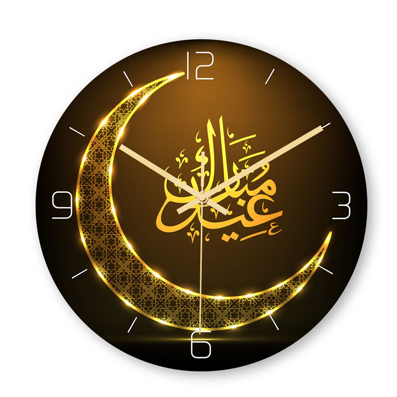 Muslim Pattern Wall Clock Modern Design 3D Silent Wall Watch Horloge Moderne Acrylic Reloj Mural Home Decoration