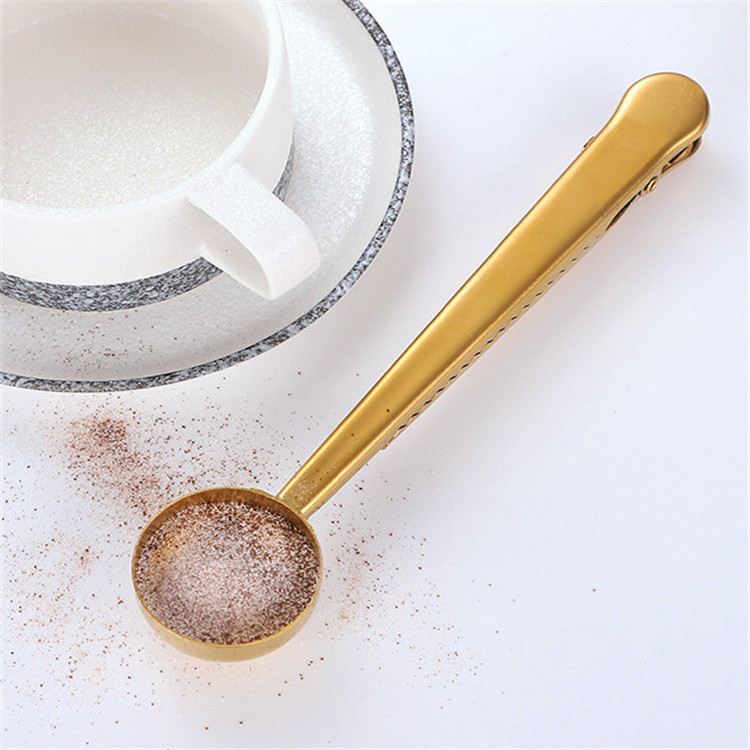5 Colors Coffee Scoops Measuring Tools 10ml Bake Spoons Measure Spoons with Clip