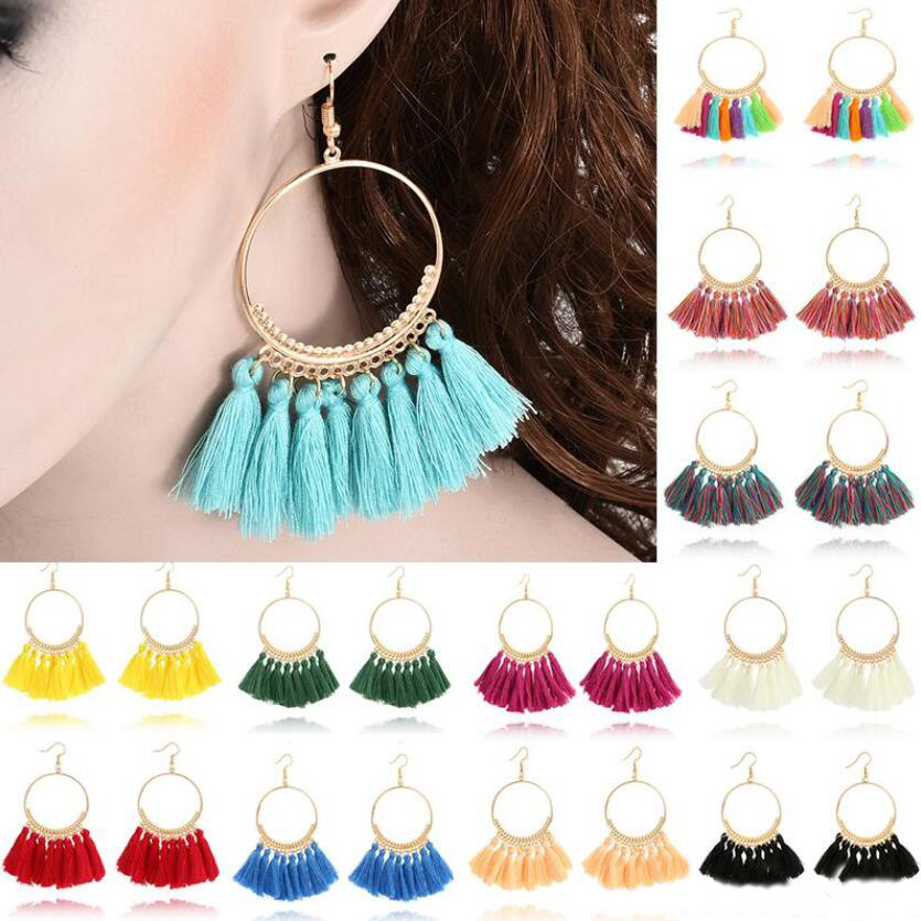 Bohemian Statement Tassel Earrings For Women Vintage Round Long Drop Earrings Wedding Party Bridal Fringed Jewelry Gift 17 Colors choose
Bohemian Statement Tassel Earrings For Women Vintage Round Long Drop Earrings Wedding Party Bridal Fringed Jewelry Gift 17 Colors choose
