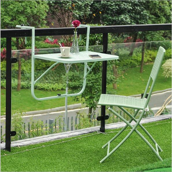 Balcony Hanging Table Furniture Railing Metal Iron rack Foldable European Simple Mini Wall Hangings Learning Tables
