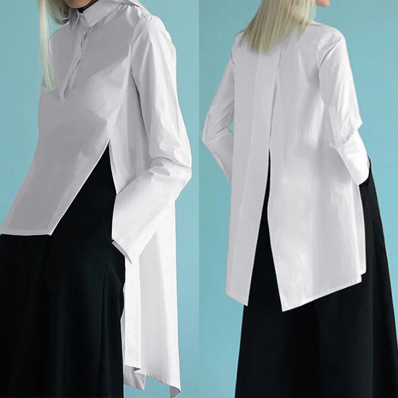 Stylish Summer Blouse Women's Asymmetrical Tops ZANZEA 2020 Casual Lapel Blusas Female Split Tops Long Sleeve Shirts Plus Size, Black
Stylish Summer Blouse Women's Asymmetrical Tops ZANZEA 2020 Casual Lapel Blusas Female Split Tops Long Sleeve Shirts Plus Size, Black
