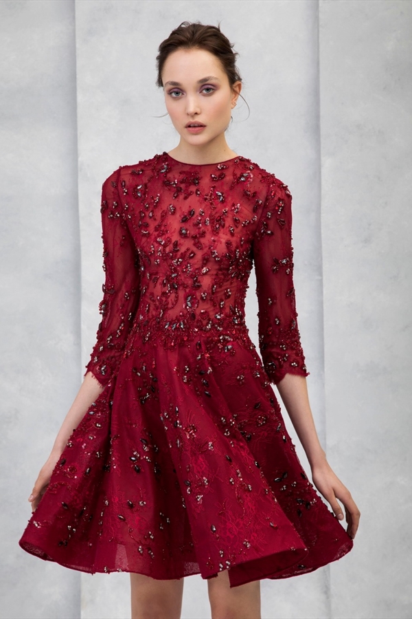 Tony Ward Cocktail Party Dresses Beads Sequined A Line Short Prom Dress Abendkleider Custom Made Evening Gowns Formal Occasion Wear