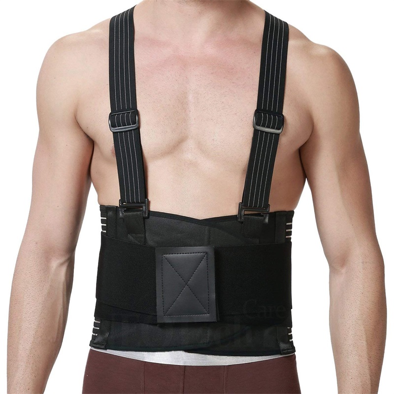 Men Lumbar Support Brace Orthopedic Back Corset Waist Support Belt Adjustable Posture Corrector with Shoulder Straps, Black
Men Lumbar Support Brace Orthopedic Back Corset Waist Support Belt Adjustable Posture Corrector with Shoulder Straps, Black