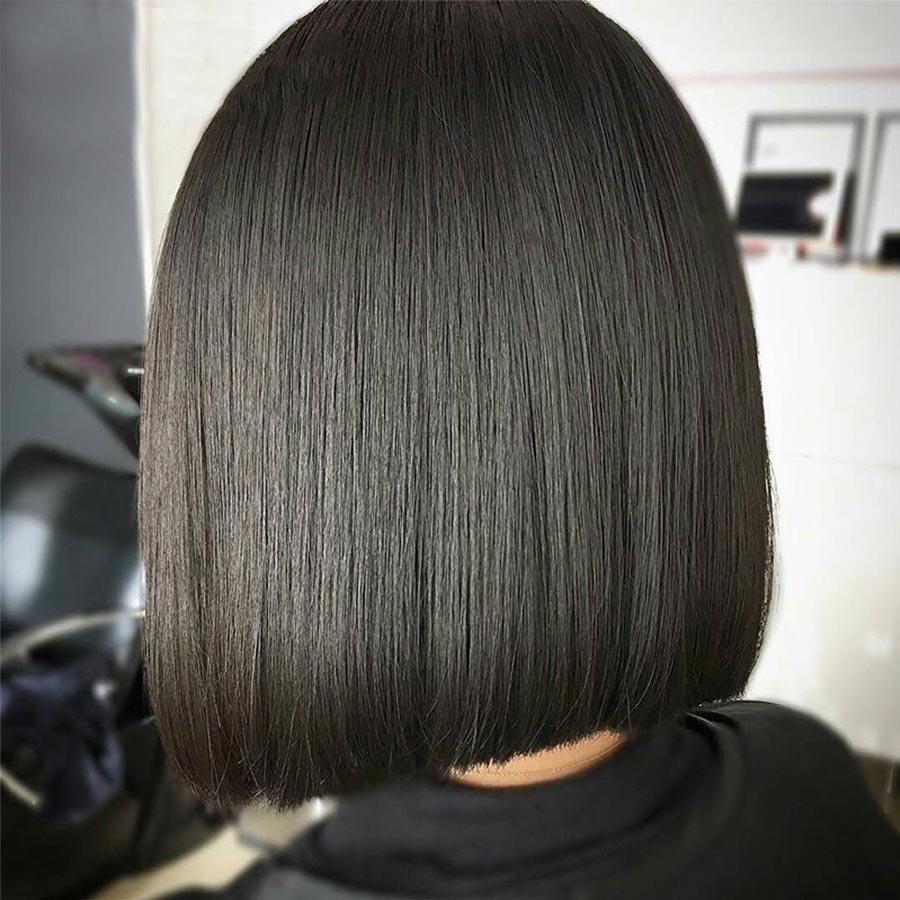 Short Lace Front Human Hair Wigs Bob Wig For Black Women Brazilian Natural Straight Afro Swiss Lace Frontal Wig Pre Plucked