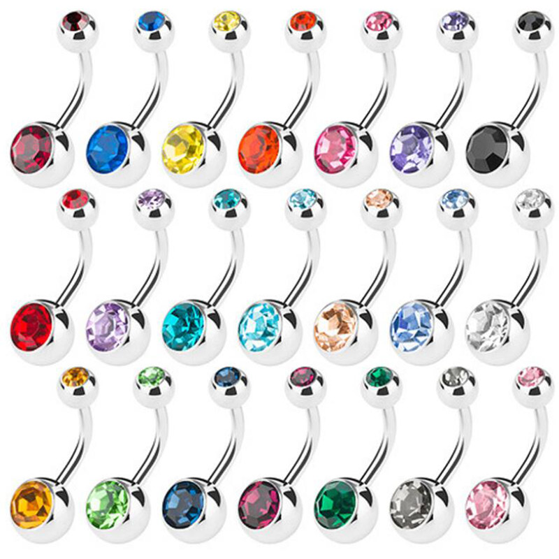 Surgical Stainless Steel Belly Button Rings Short CZ Navel Barbell Colorful Gem Piercing Bar For Women
Surgical Stainless Steel Belly Button Rings Short CZ Navel Barbell Colorful Gem Piercing Bar For Women