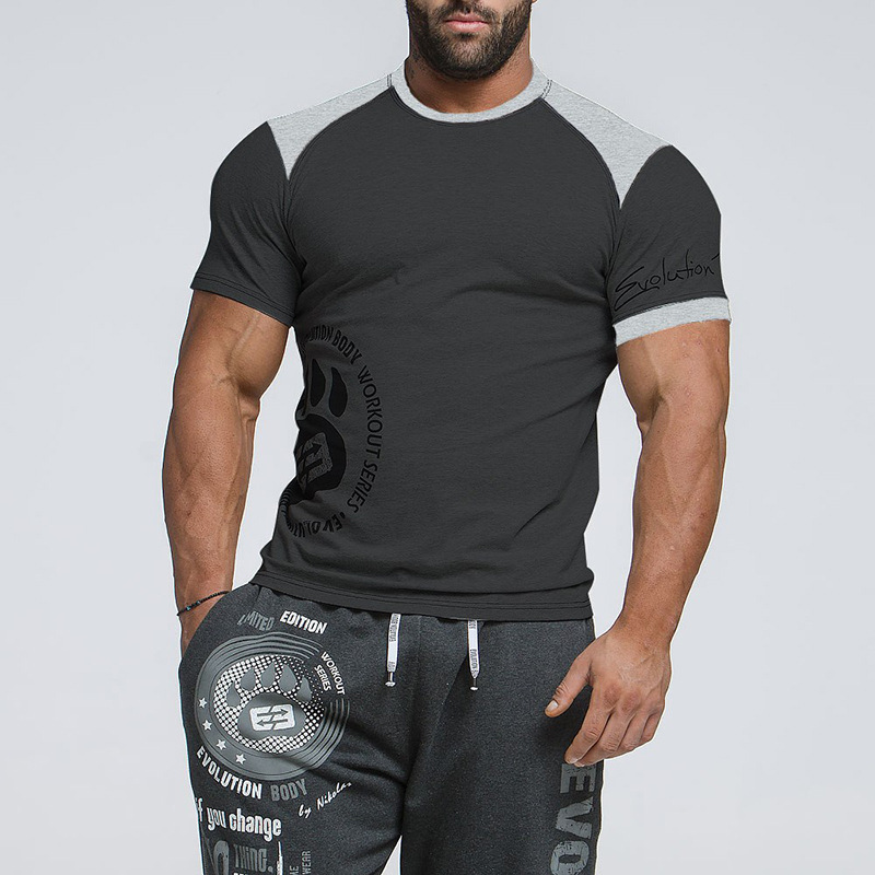Muscle Fitness Brother 2019 New Summer Mens Pure Cotton T-shirt Printed Round Short Sleeved Lead Running T-shirt Trend, Gray 1
Muscle Fitness Brother 2019 New Summer Mens Pure Cotton T-shirt Printed Round Short Sleeved Lead Running T-shirt Trend, Gray 1