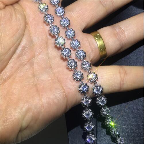 Vecalon Dexule waltz Necklace White Gold Filled 5A cz Evening Party necklaces for Women Bridal Wedding Accessories Jewelry