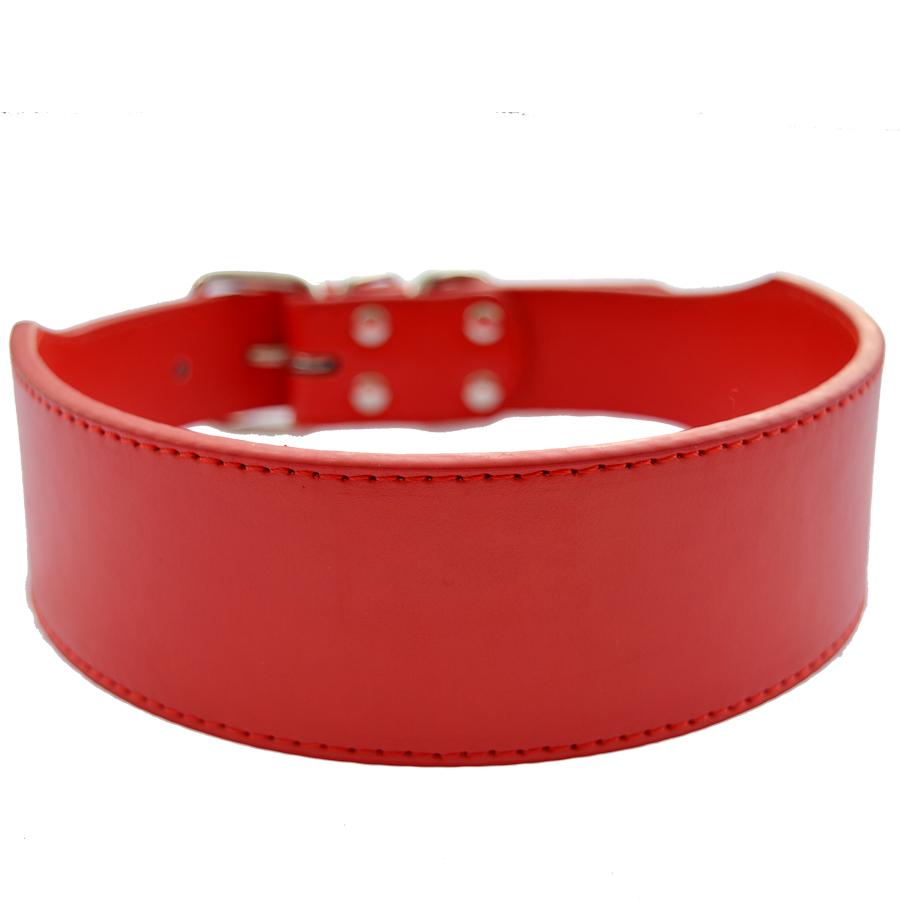 Large Pet Dog Collar 2 Inch Wide Pu Leather Collar White Black Red Pink Gold Color Medium Size Pet Products Adjustable XXL