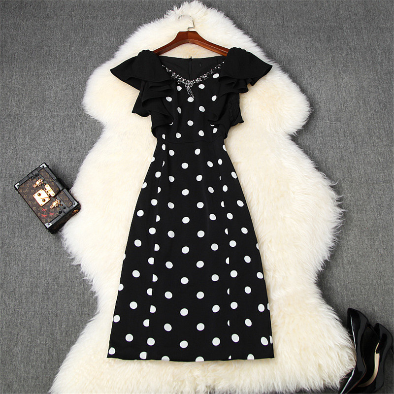 High Quality Runway Dress Summer Woman Clothing 2020 New Lady Elegant Diamonds V Neck Dot Print Straight Work Party Dress White, Black
High Quality Runway Dress Summer Woman Clothing 2020 New Lady Elegant Diamonds V Neck Dot Print Straight Work Party Dress White, Black