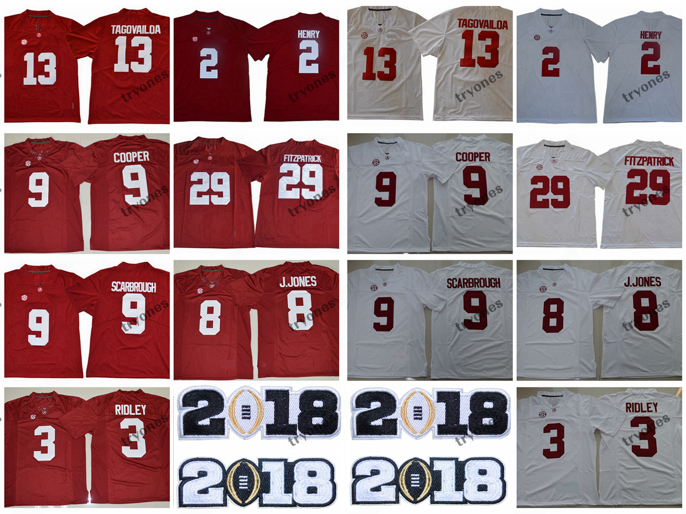 2018 Alabama Crimson Tide College Football Jersey 13 Tua Tagovailoa 2 Henry 3 Ridley 8 Julio Jones 9 Bo Scarbrough Amari Cooper Fitzpatrick, Black
2018 Alabama Crimson Tide College Football Jersey 13 Tua Tagovailoa 2 Henry 3 Ridley 8 Julio Jones 9 Bo Scarbrough Amari Cooper Fitzpatrick, Black