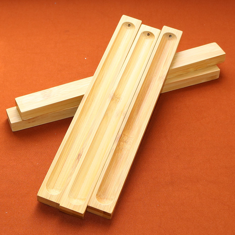 wholes Natural Bamboo Incense holder Lamps Ash Catcher Burner stand Home fragrances for sandalwood and agarwood Stick incense3781714