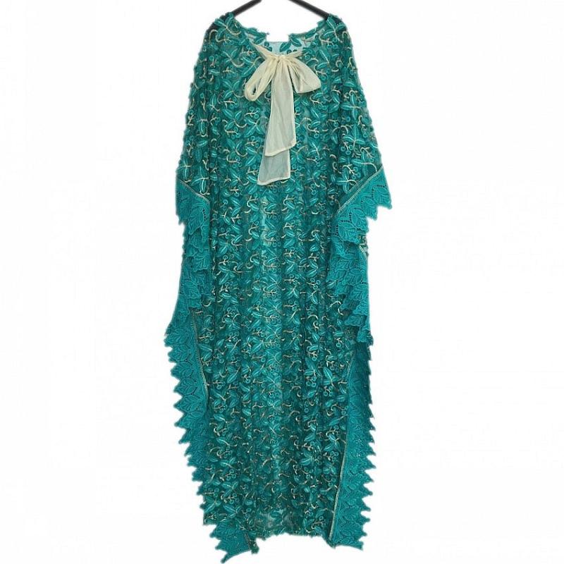 Bust 126cm Length 145cm Super Size New African Women's Dashiki Fashion Water-soluble Lace Loose Beaded Embroidery Long Dress
Bust 126cm Length 145cm Super Size New African Women's Dashiki Fashion Water-soluble Lace Loose Beaded Embroidery Long Dress