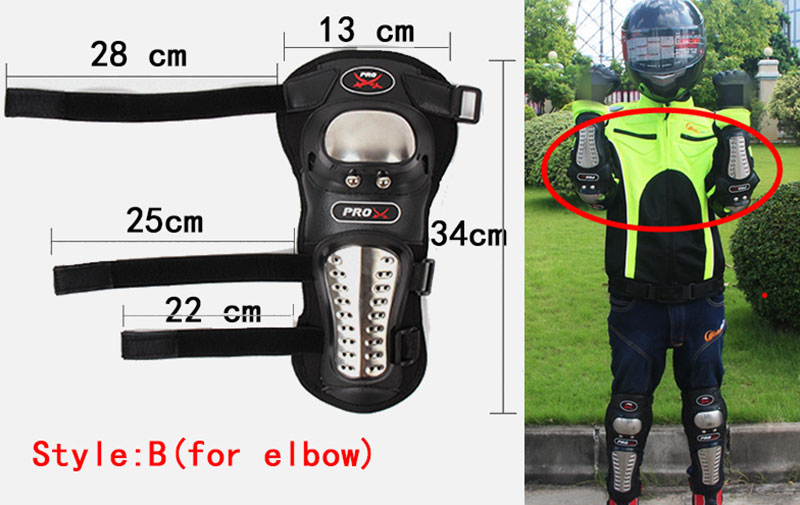 4Pcs/Set Motorcycle Armor Protective Gear Knee Pads Elbow Pad Stainless Steel Off-road Riding Moto Racing Drop protection For Pro-Biker