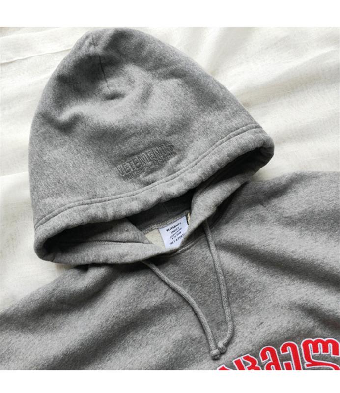 Oversize Embroidery Hoodies Women Men High Quality Black Gray Red Cartoon Fashion Sweatshirts Pullover