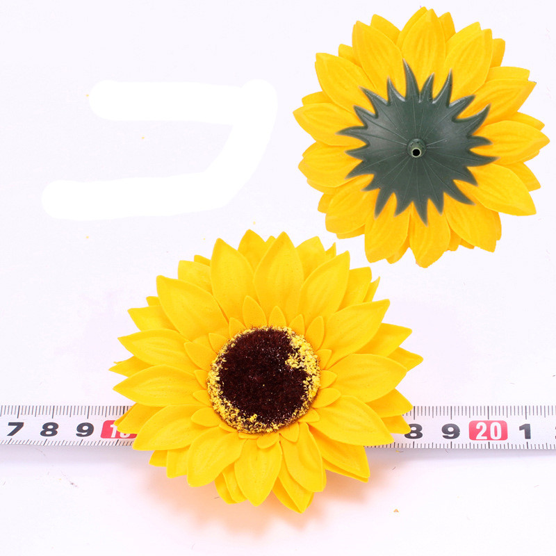 50Pcs/Lot Big Size Handmade Artificial Sunflower Soap Flower Head Bouquet Gift Box Decoration Collocation Flower Shop Supplies
