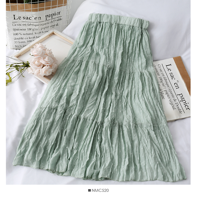 Korean Summer Dobby Dots A-line Chiffon Long Boho Skirts Sweet Patchwork Crepe Chiffon Pleated Maxi Long Skirts, Red
Korean Summer Dobby Dots A-line Chiffon Long Boho Skirts Sweet Patchwork Crepe Chiffon Pleated Maxi Long Skirts, Red
