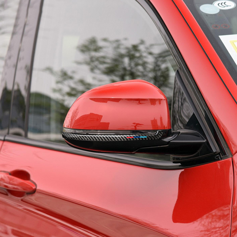 For BMW X5 F15 X6 F16 X3 F25 X4 F26 Carbon Fiber Rearview Mirror Anti-rub Strip Car Styling Anti-collision Stickers Accessories