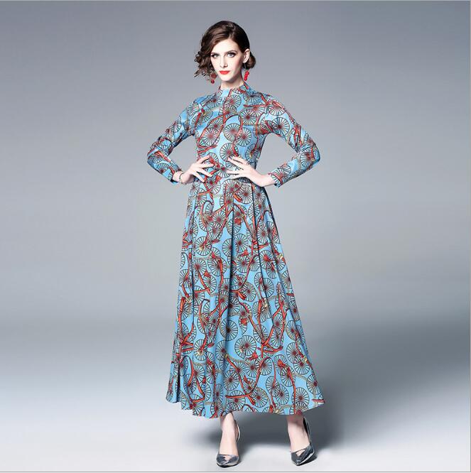 2019 temperament Stand collar Waist pleated printed dresses street style dresses Ankle-Length long sleeve Paisley skirts, Customize
2019 temperament Stand collar Waist pleated printed dresses street style dresses Ankle-Length long sleeve Paisley skirts, Customize